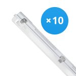 Multipack 10x Ledvance LED Waterproof Batten Housing Damp Proof | Suitable For 1x150cm LED Tube