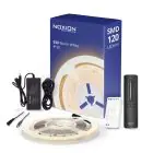 Noxion LED Strip Naga 5 Meter Complete Set - 24V - 120LEDs/m - 9.6W/m - 930 Warm White | 8mm - IP20 - Best Colour Rendering - SMD2835