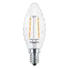 Philips Corepro LED Candle E14 Twisted Candle Filament Clear 2W 250lm - 827 Extra Warm White | Replaces 25W