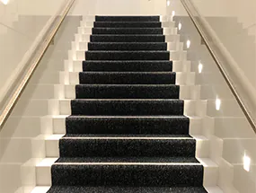 Staircase with LED spots